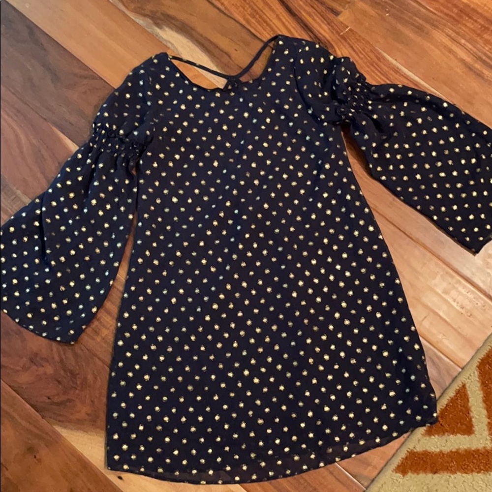 GB girls navy boho dress sz M so cute